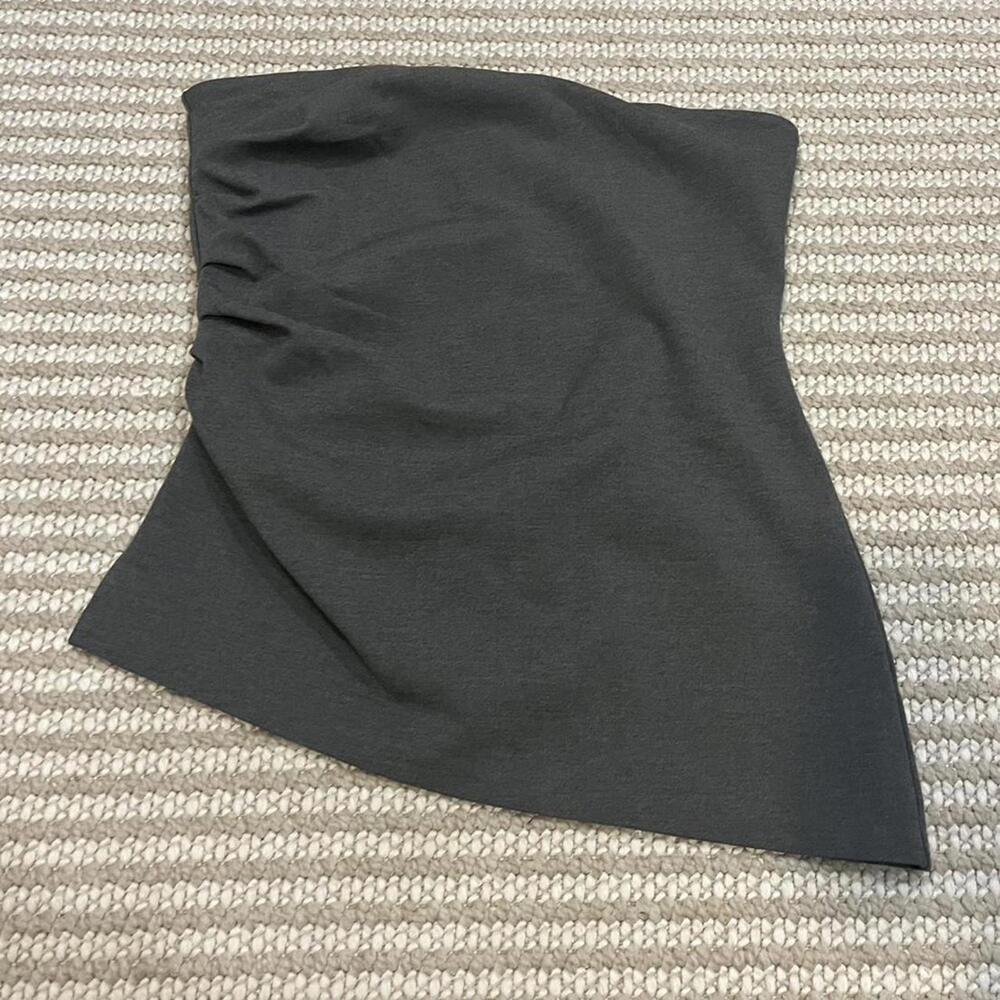 Rag & Bone Irina Asymmetric Ruched Strapless Top - Picture 3 of 6